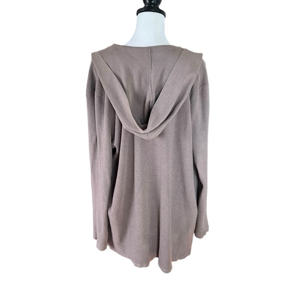 CYRUS Long Knit Cardigan/Duster in dark rose gray women’s size XL - Picture 2 of 8
